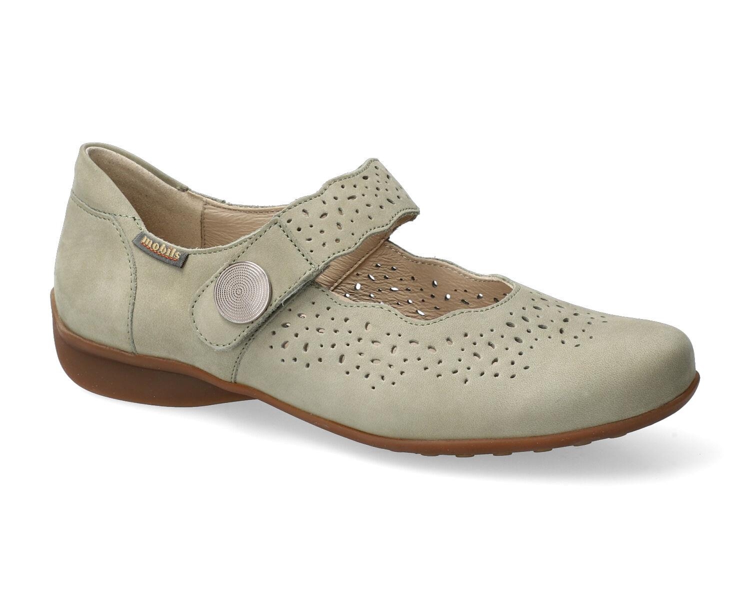 Ballerines femme modèle Fabienne kaki clair - Mephisto